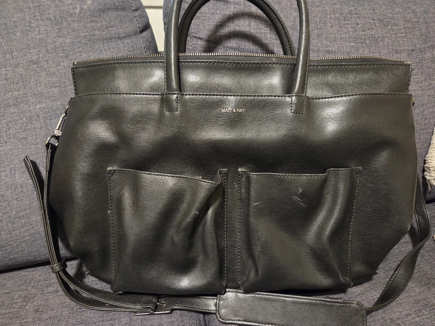Matt & Nat Black Lilet Vegan Diaper Bag