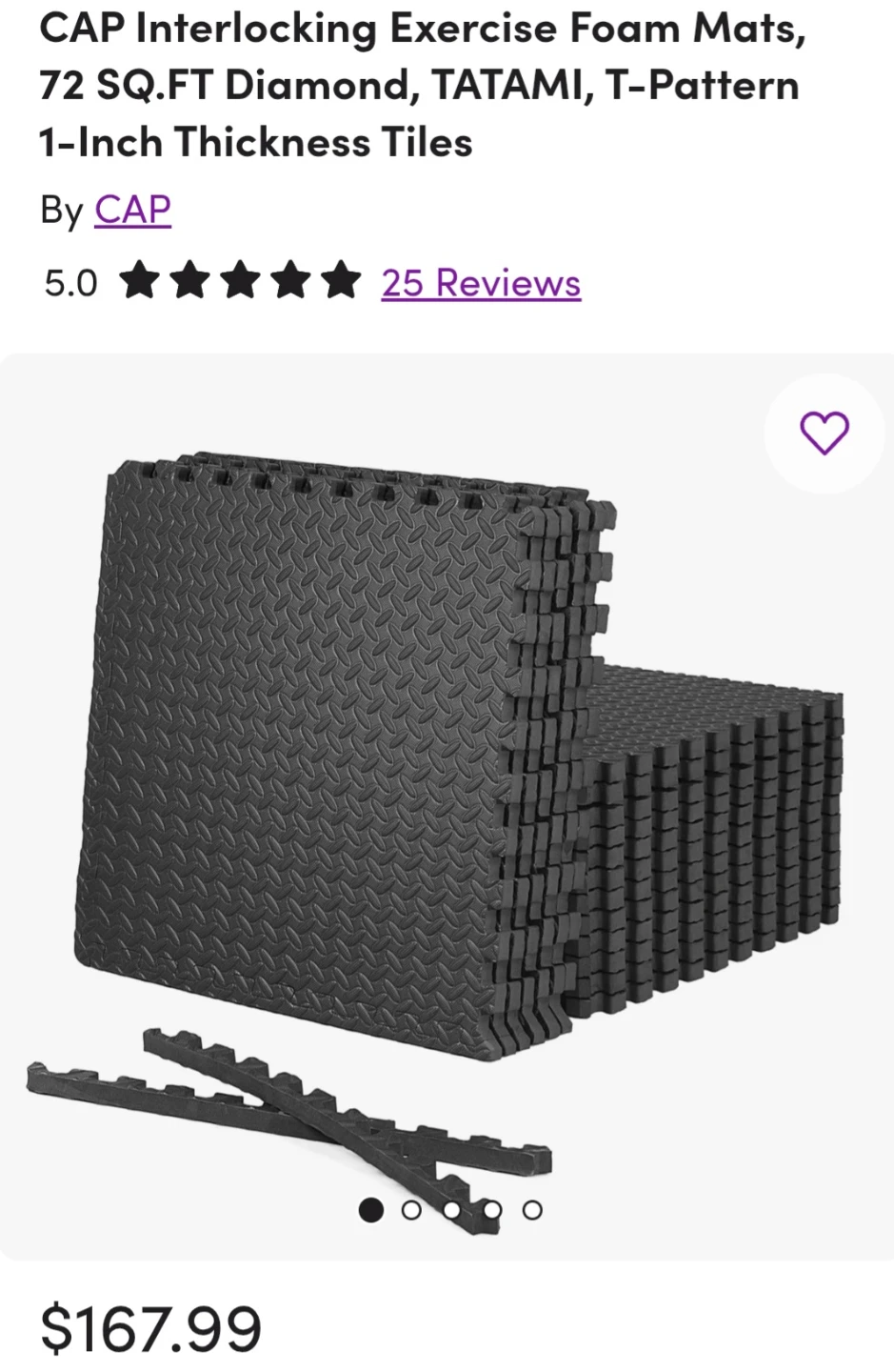 *NEW* CAP Interlocking Exercise Foam Mats - 1 Inch Thickness