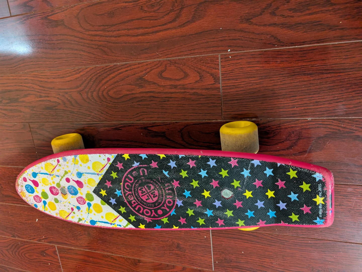Pink Penny Board Style Skateboard with Star Design - photo 5