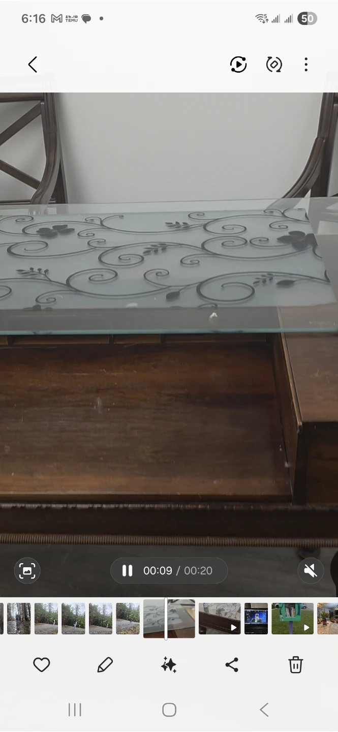 Wooden Writing Desk with Glass Top - photo 3