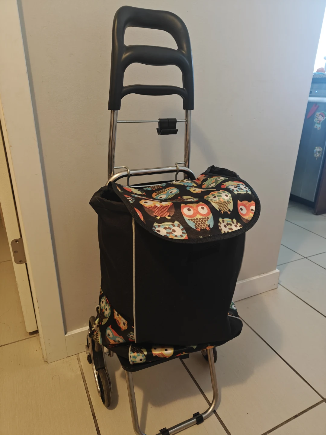 Shopping Trolley Cart with Owl Pattern