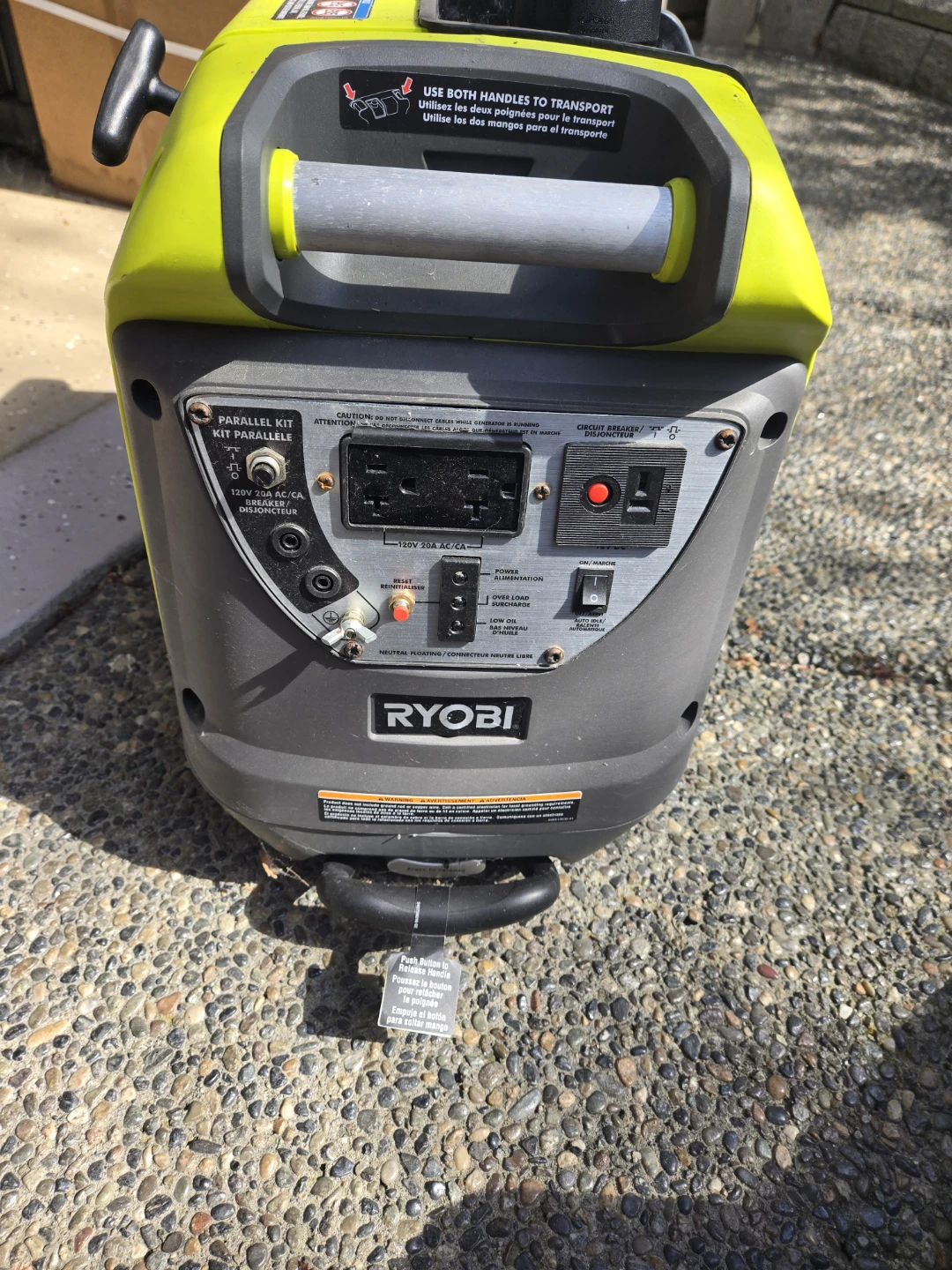 Ryobi RYGI2000 Digital Inverter Generator - 1600 Running Watts - photo 5