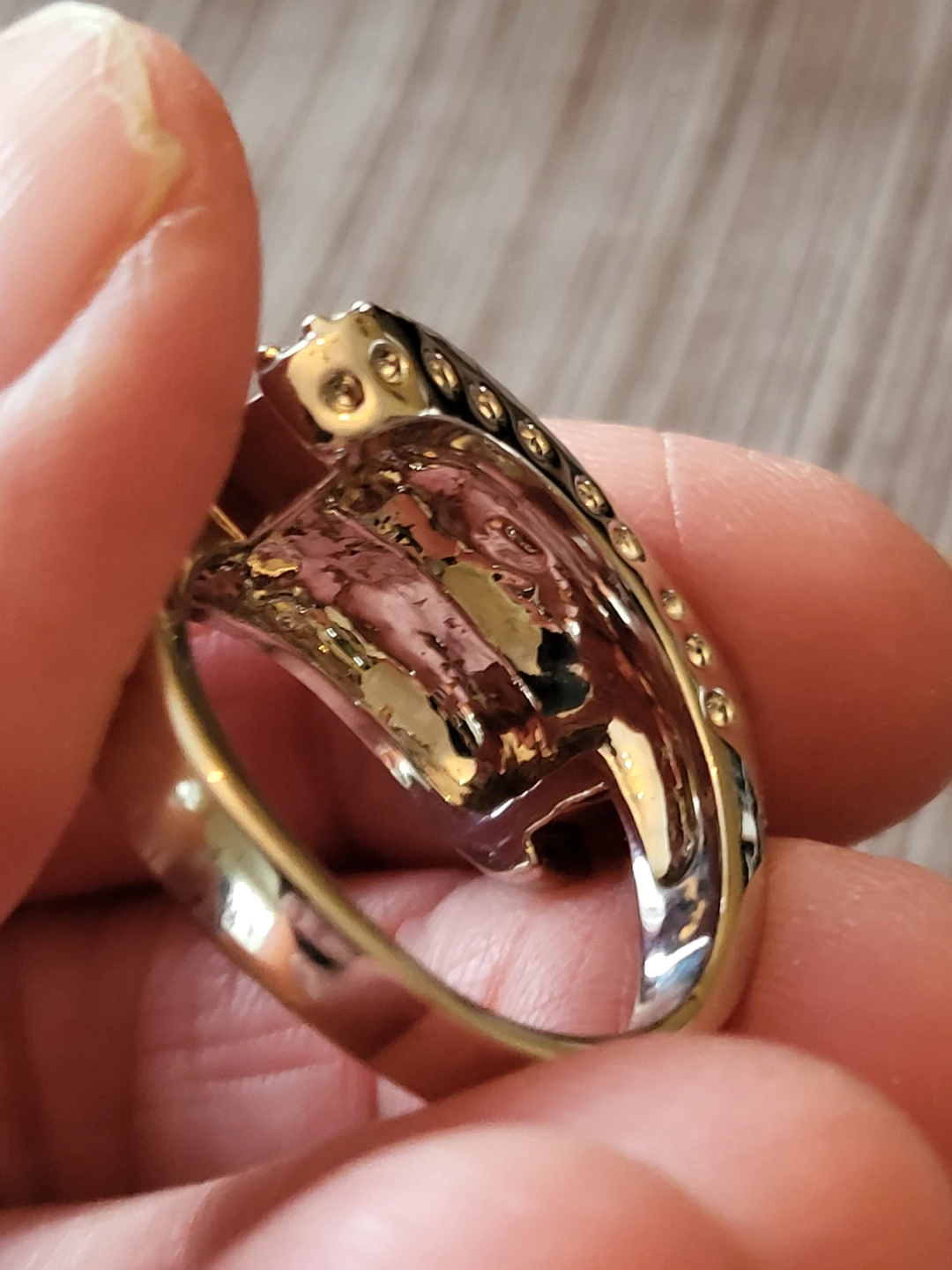 Sparkly Cocktail Ring with Blue Baguette Stones - photo 5
