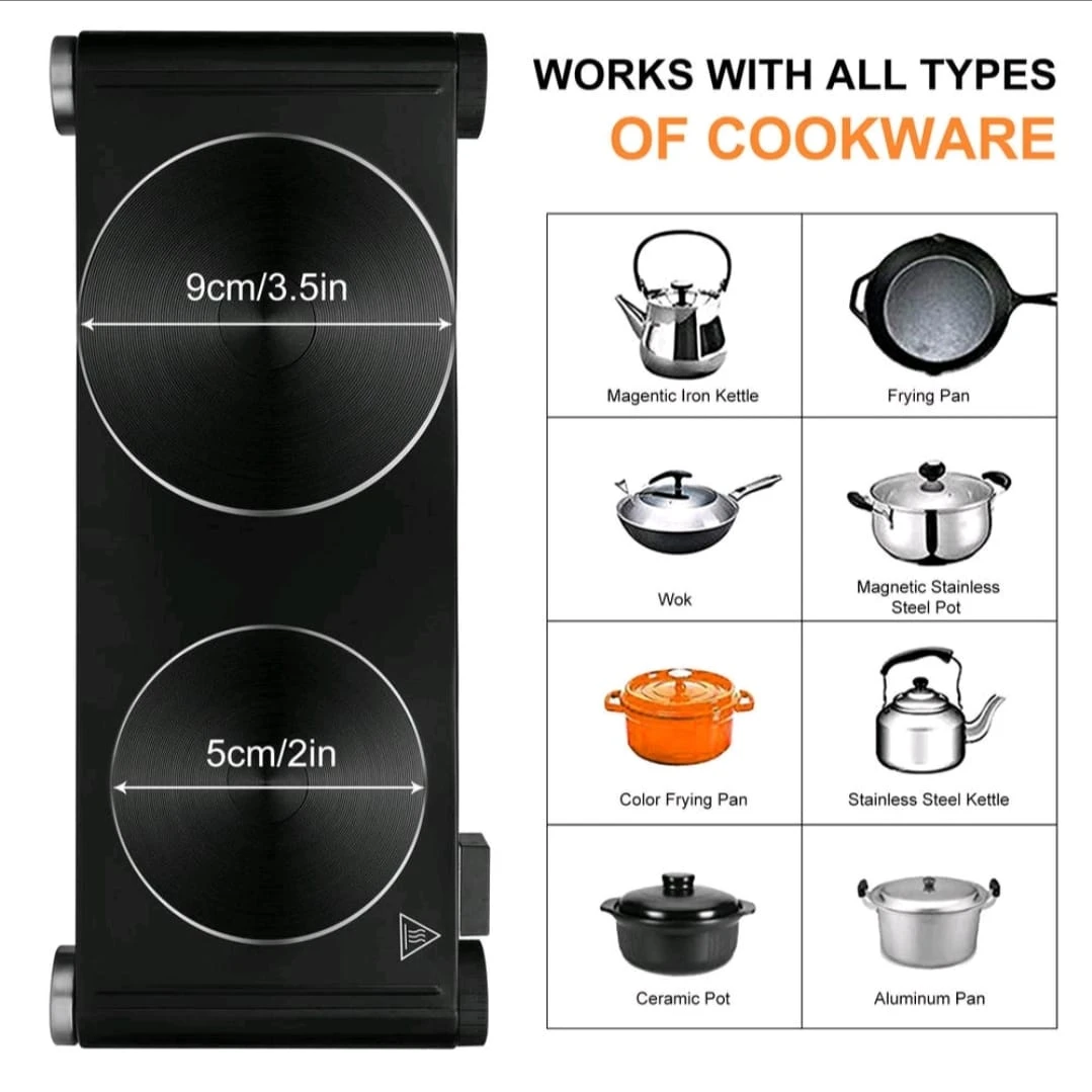 LIVING basics Double Burner Electric Stove
