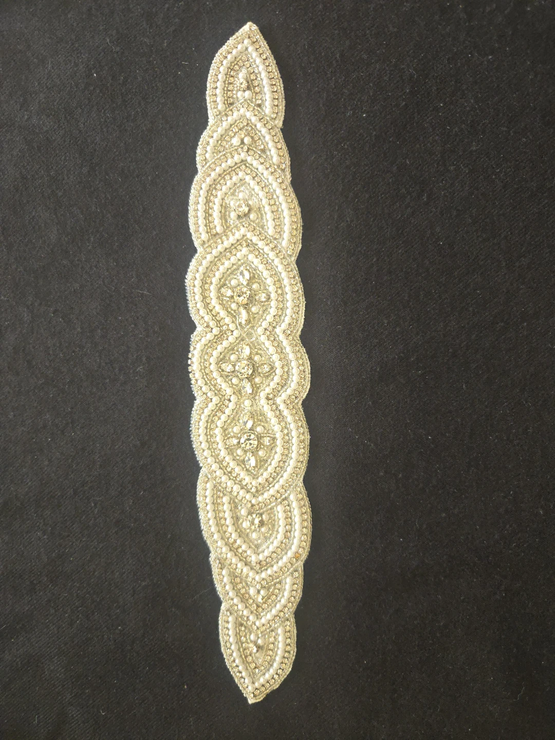 Beaded Trim Embellishment Applique