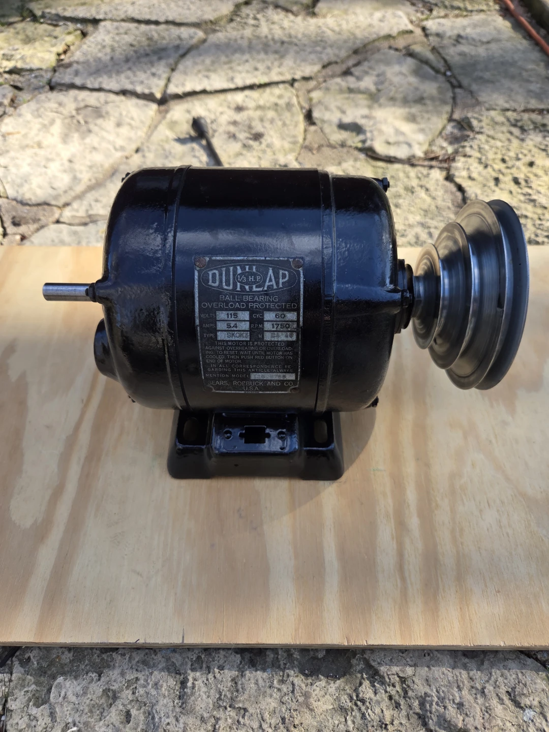 Dunlap 1/3 HP Ball Bearing Motor - photo 4