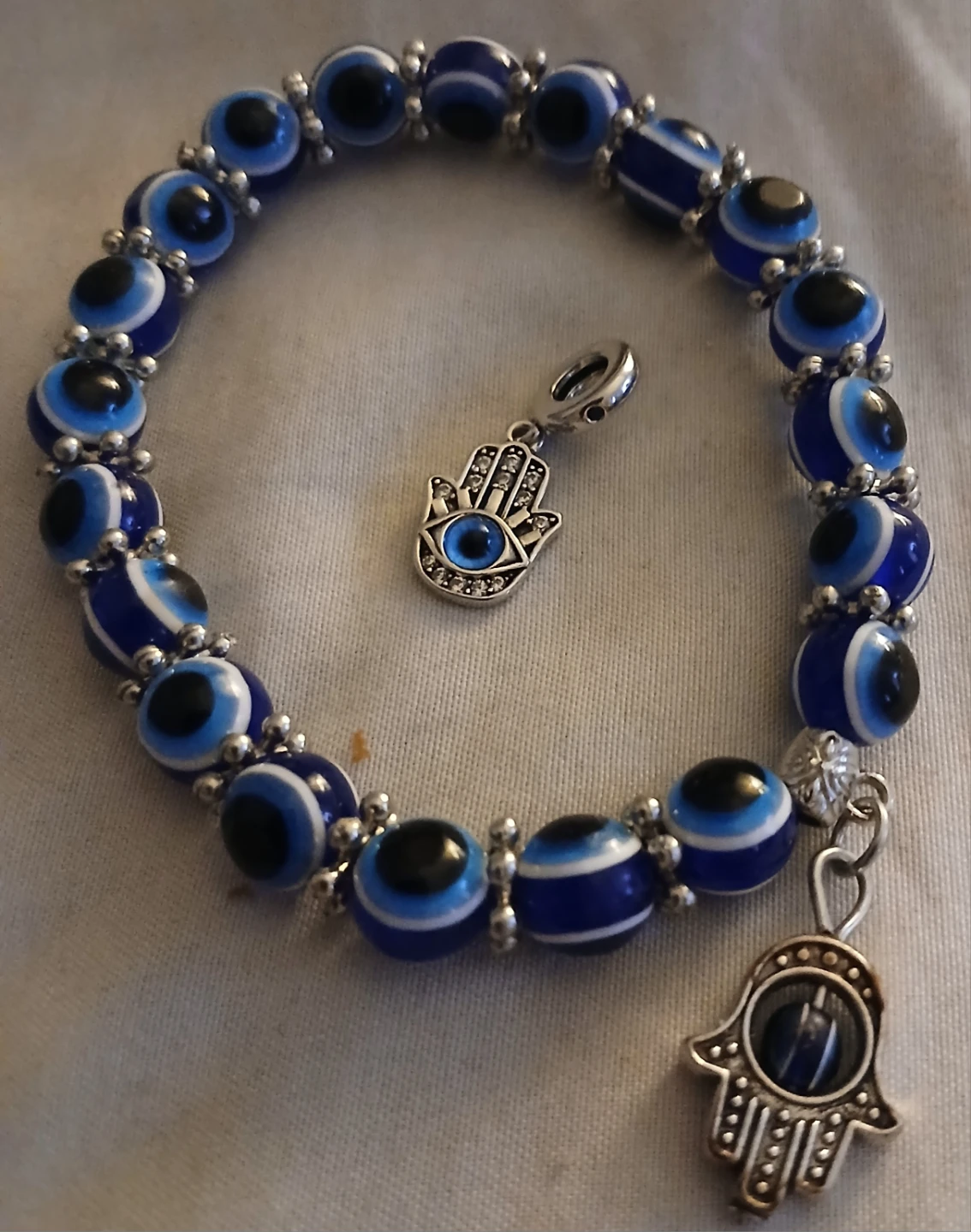 Evil Eye Hamsa Charm Bracelet