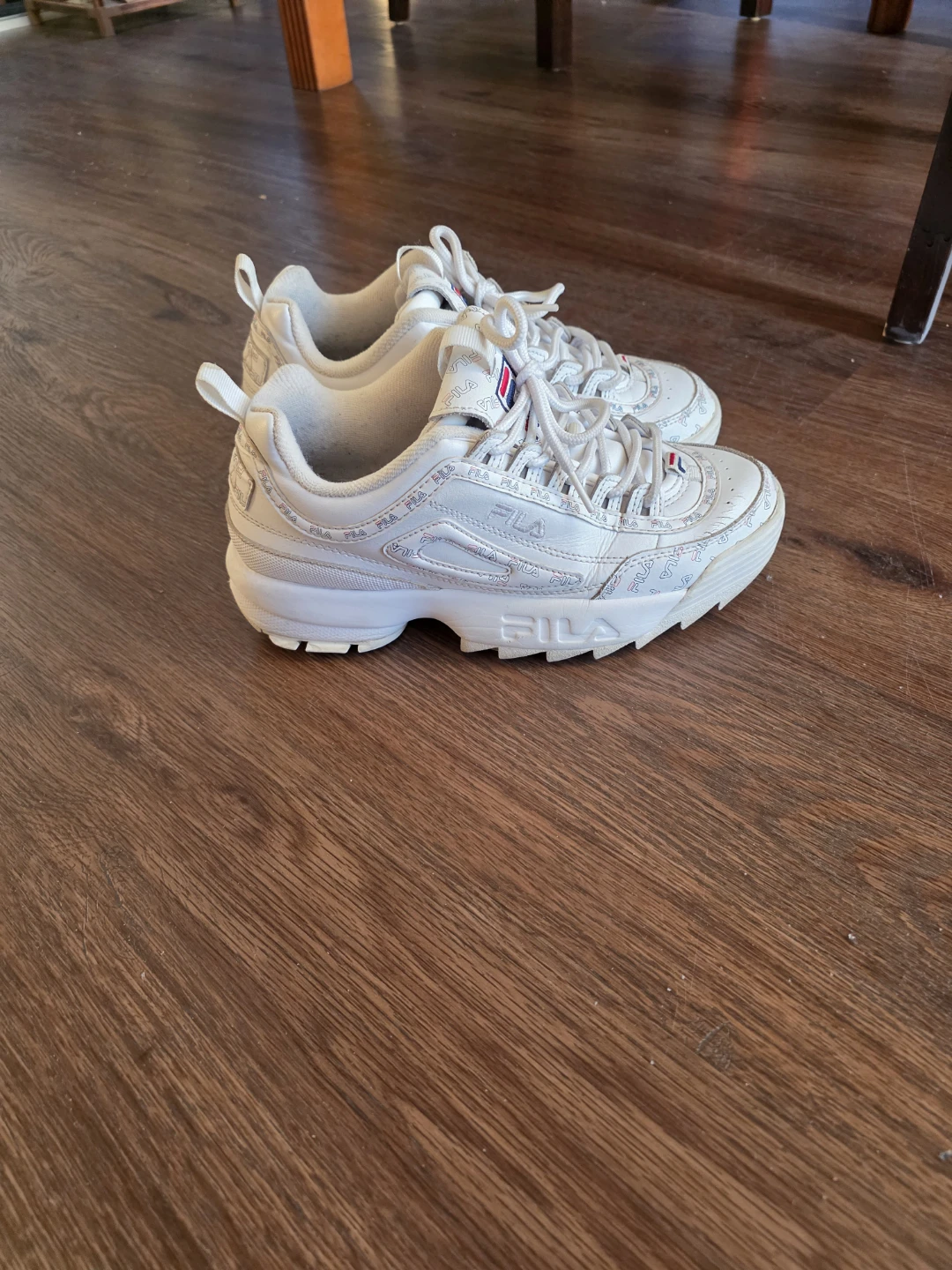 White Fila Disruptor II Shoes Limited Edition