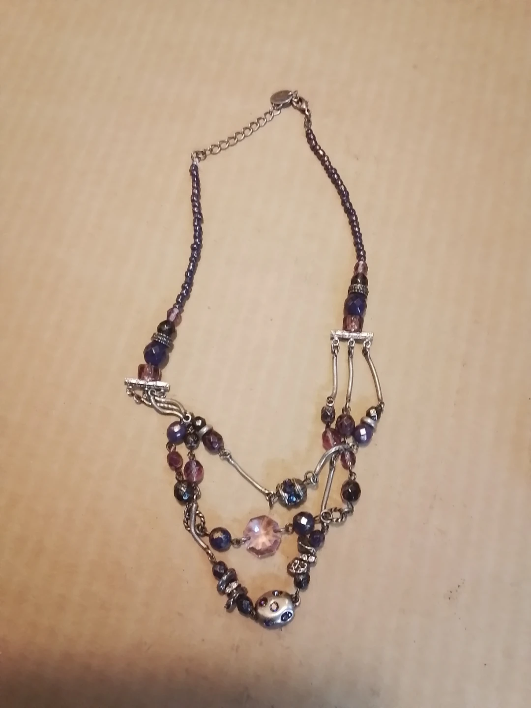 Creazlon/Bianco Purple Beaded Necklace Italy - photo 2