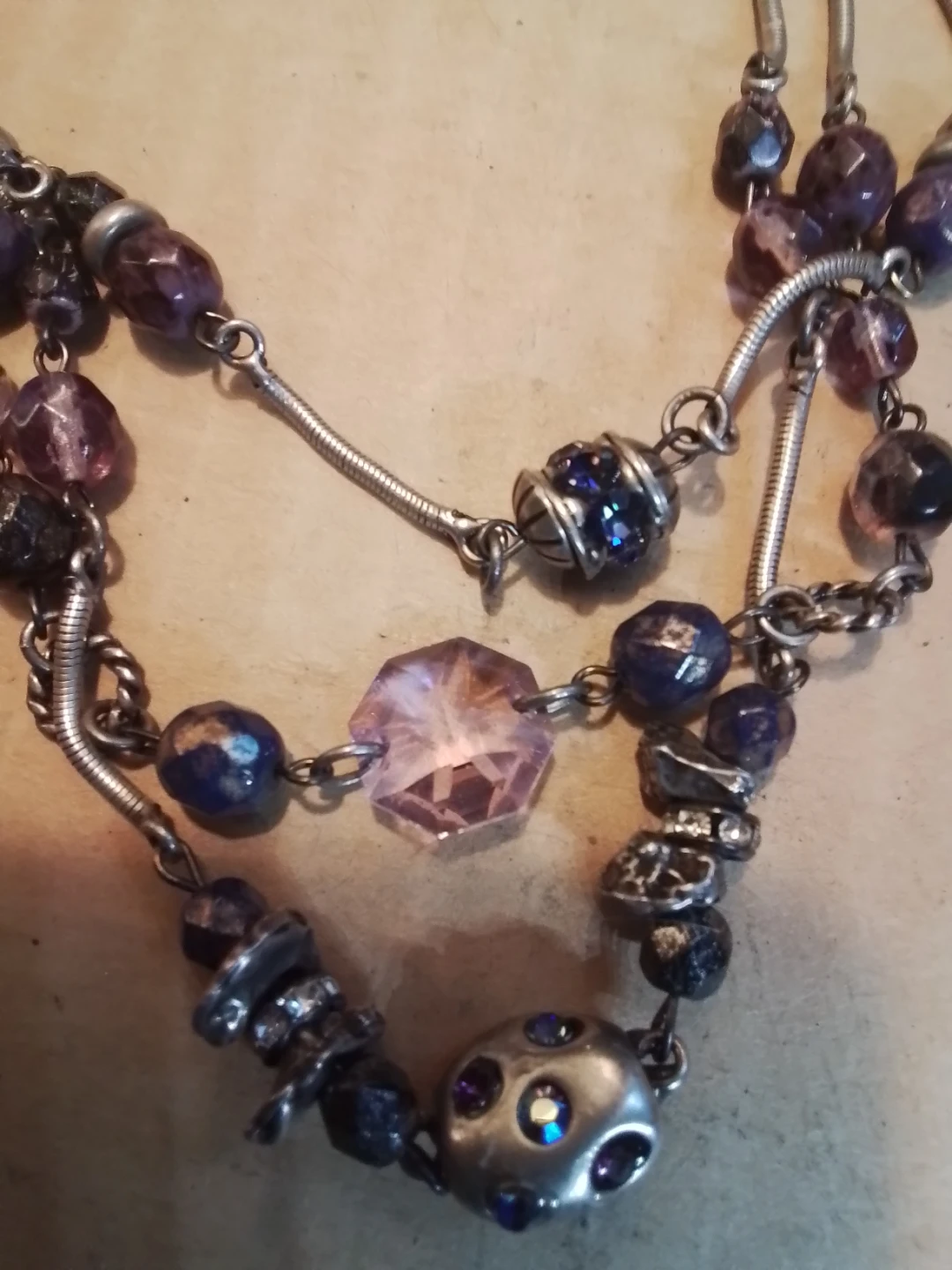 Creazlon/Bianco Purple Beaded Necklace Italy - photo 4
