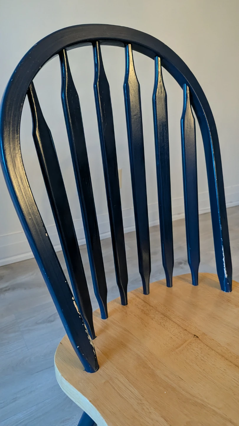 Set of 2 Navy Blue Dining Chairs - photo 2