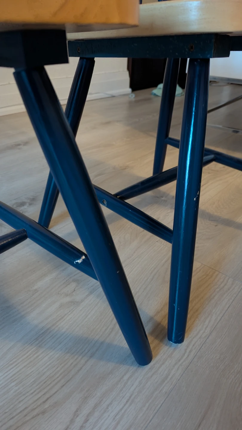 Set of 2 Navy Blue Dining Chairs - photo 3