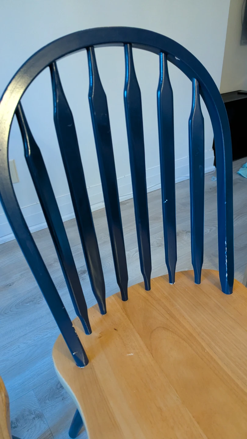 Set of 2 Navy Blue Dining Chairs - photo 4