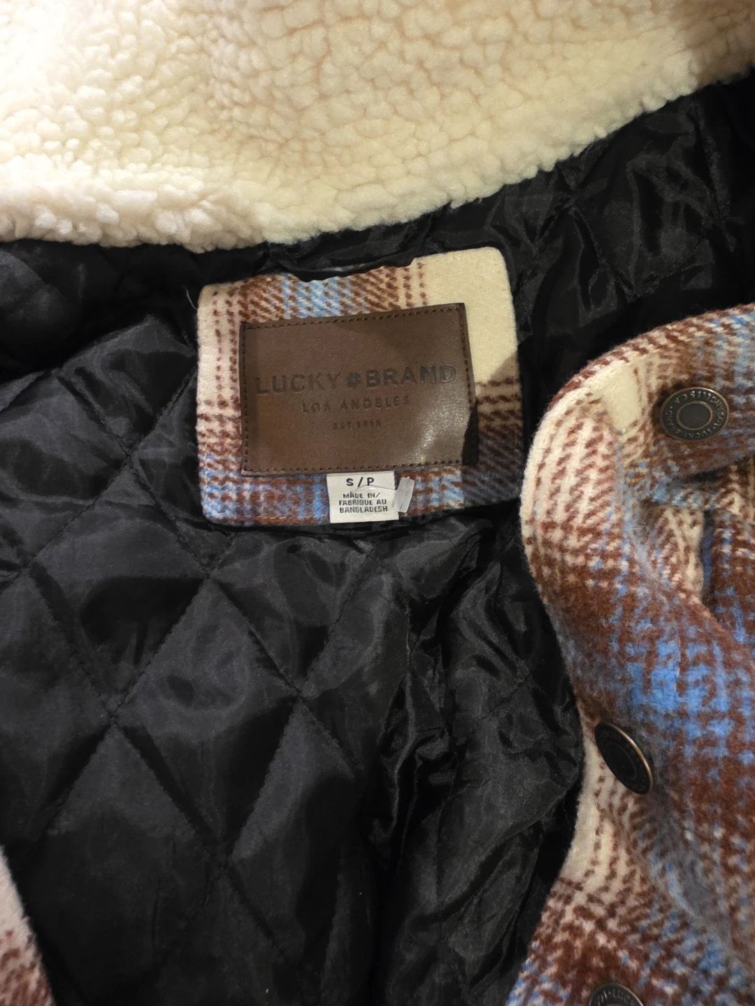 Lucky Brand Plaid Sherpa Collar Jacket - photo 2