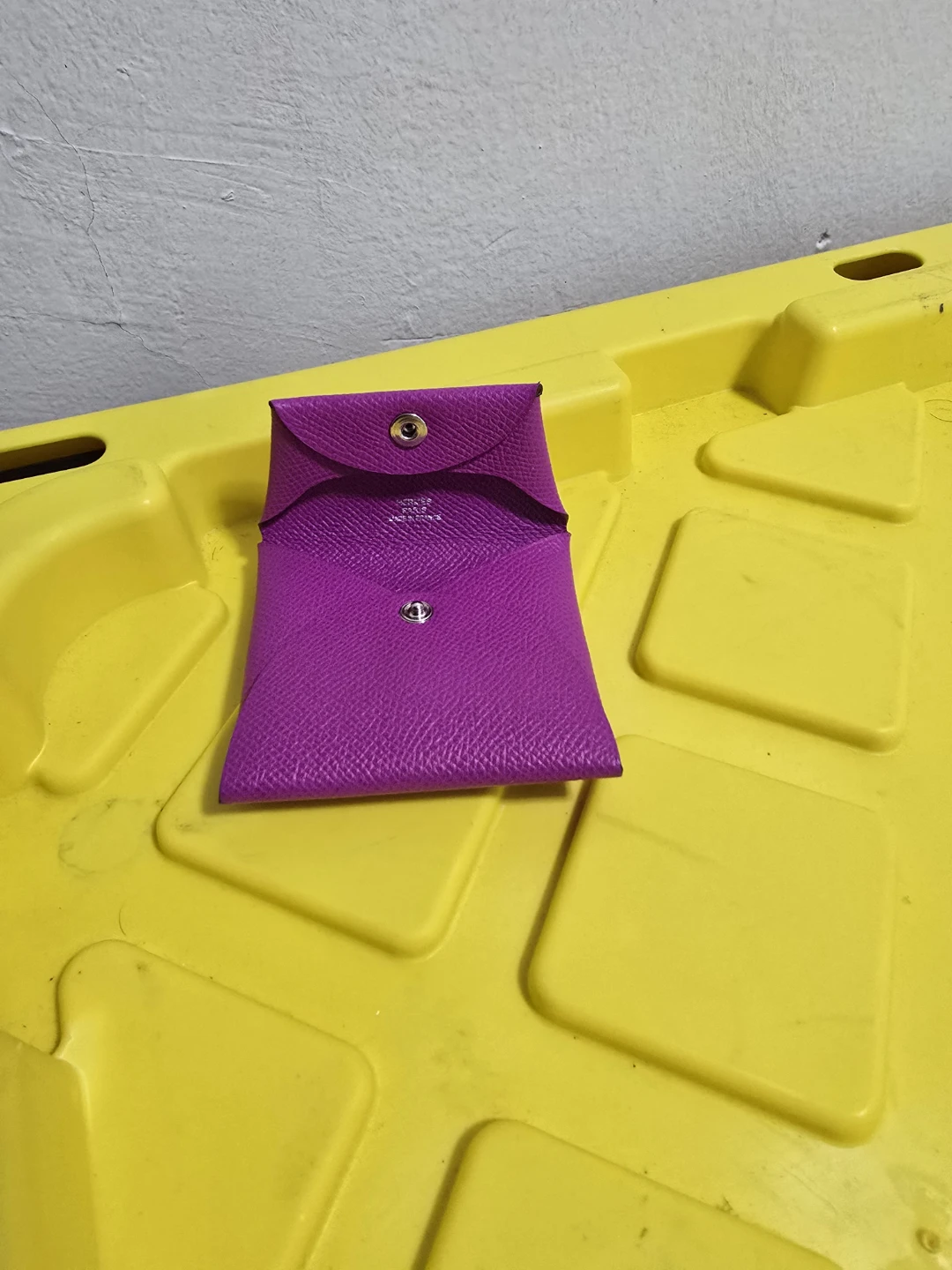 Hermes Paris Pouch - Purple Leather