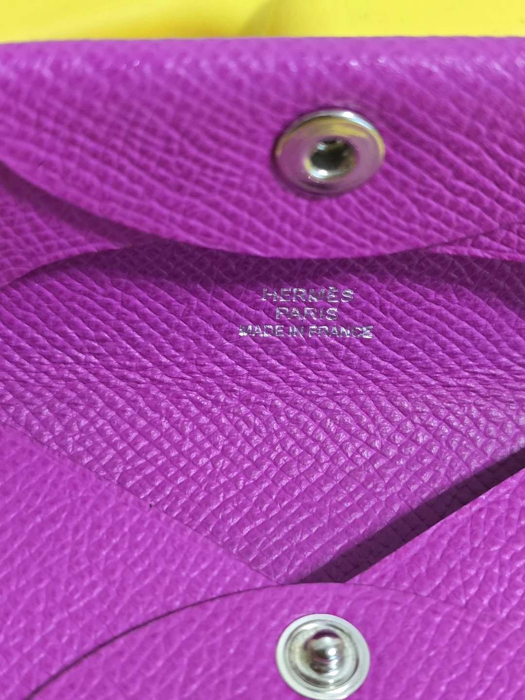 Hermes Paris Pouch - Purple Leather - photo 2