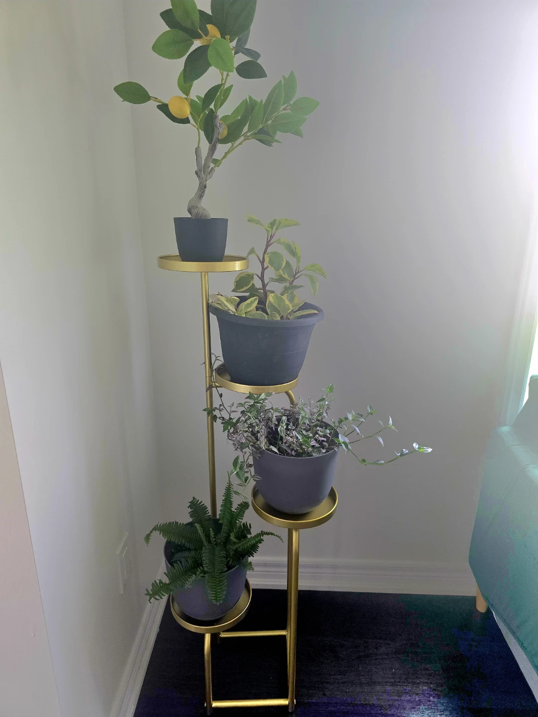 Gold Tiered Plant Stand - photo 3