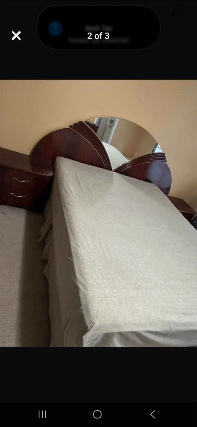 Queen bed with dresser