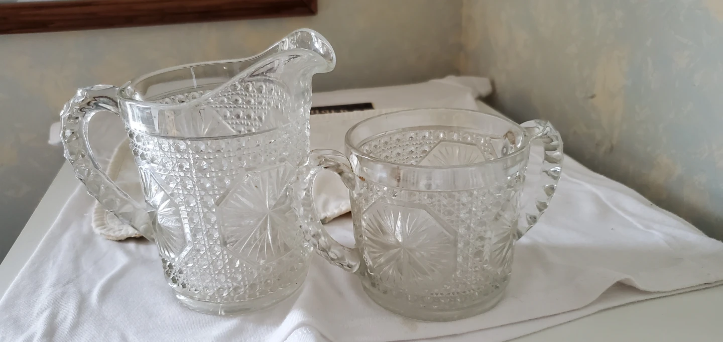 Glass Pitcher and Creamer Set - photo 2
