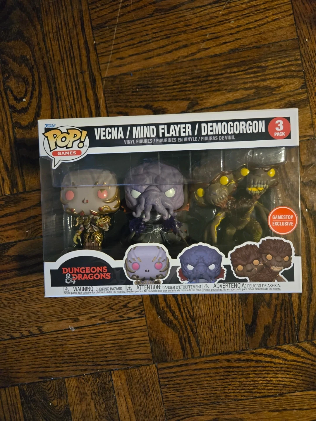 D&D Funko Pop's Vecna Mind Flayer Demogorgon New in box