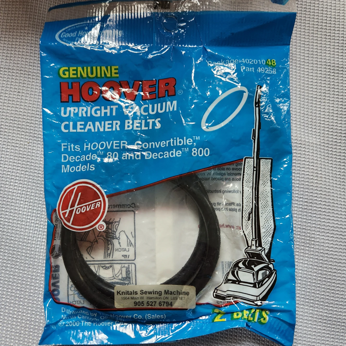Genuine Hoover Upright Vacuum Cleaner Belts