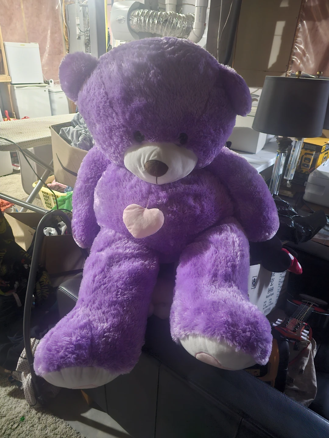 Bright Time Toys Purple Teddy Bear with Heart