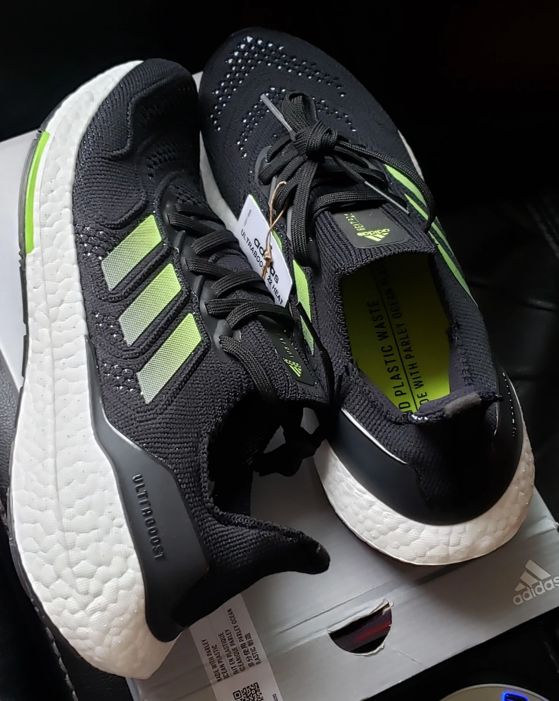 Brand new Adidas Ultraboost 22 heat. RDY Black Green Size 8 - photo 3