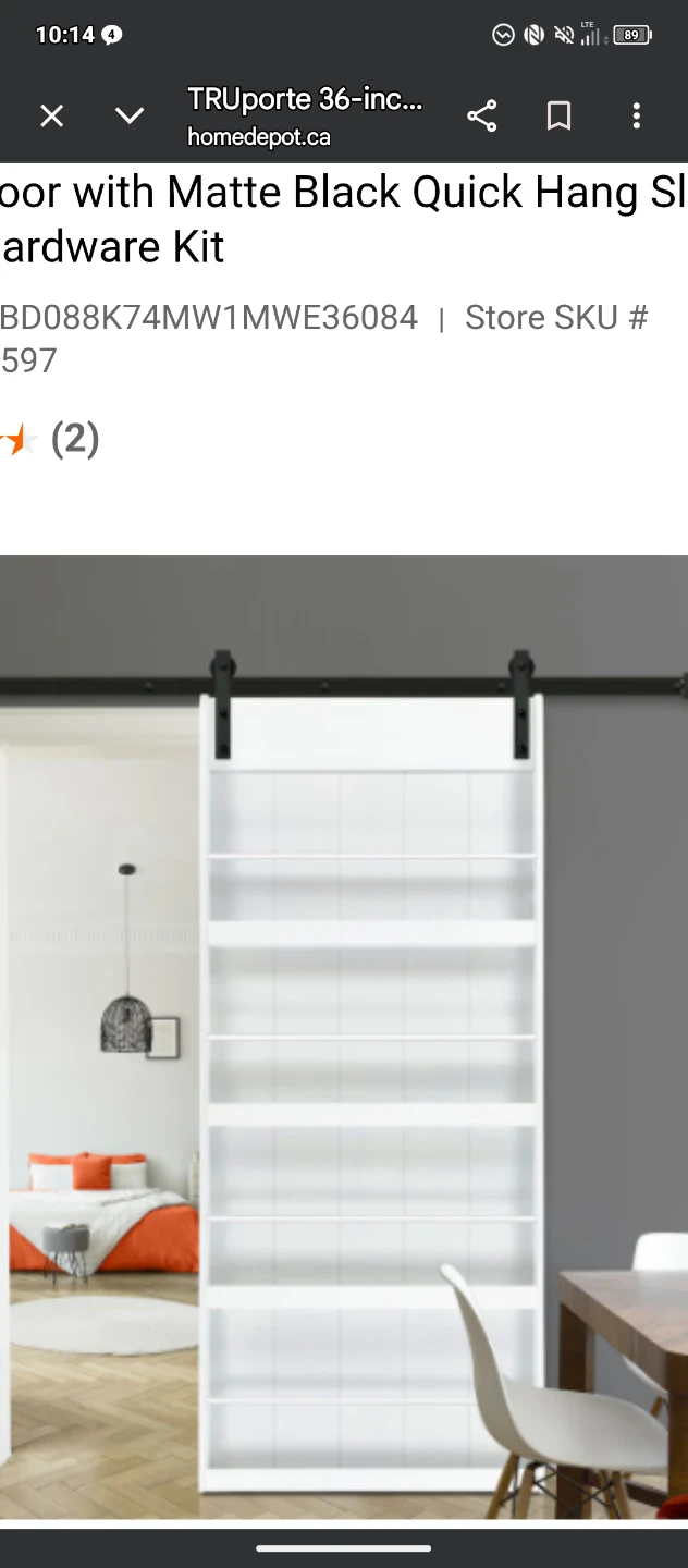 Easy-Build Complete Barn Door Kit with Integrated Shelves - photo 5