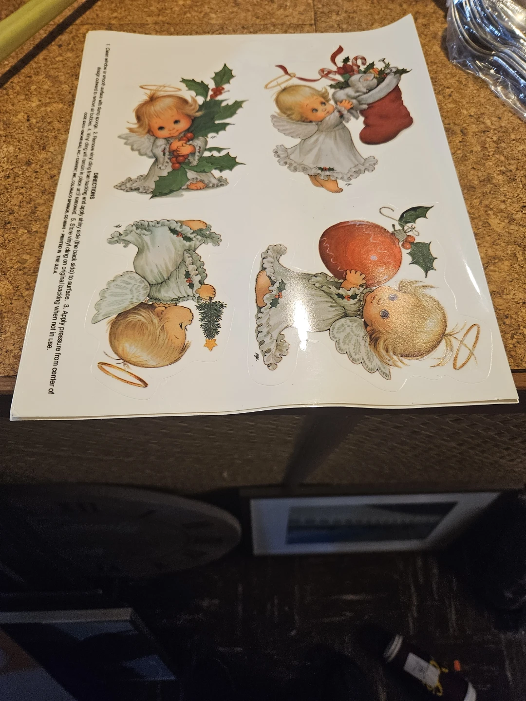Vintage Angel Stickers - Christmas Nativity & Carolers - photo 3