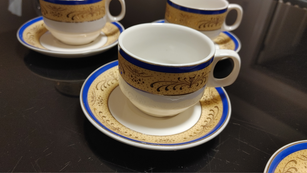 Set of 5 Espresso Cups and Saucers - photo 4
