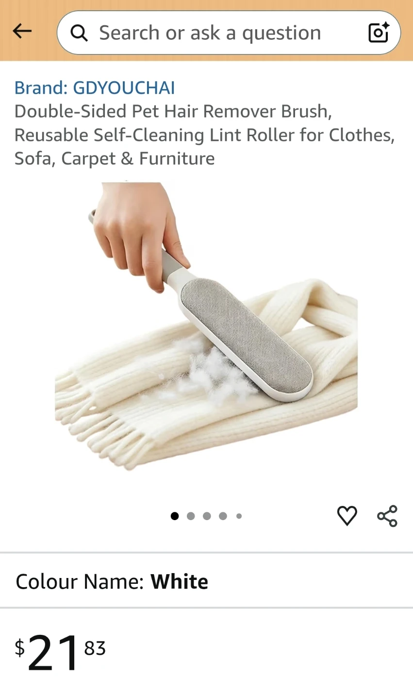 Double-Sided Lint Roller Brush 🌱