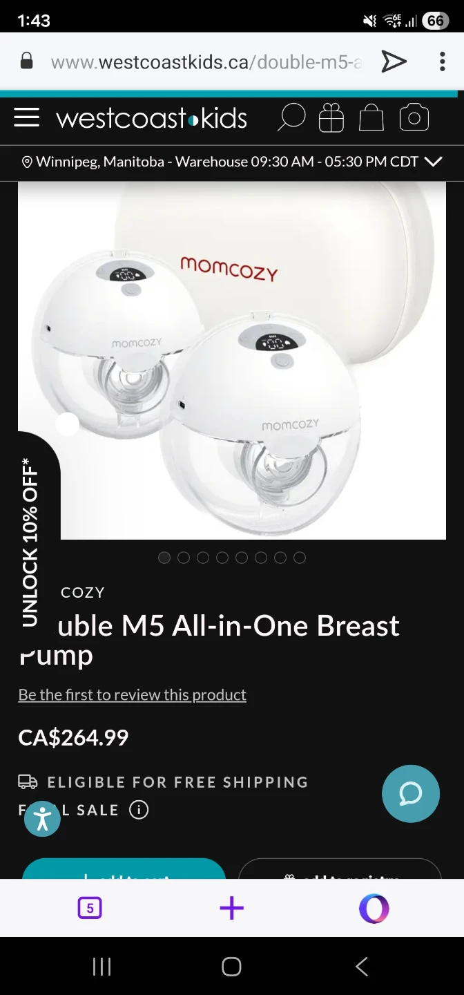 Momcozy M5 Double All-in-One Breast Pump