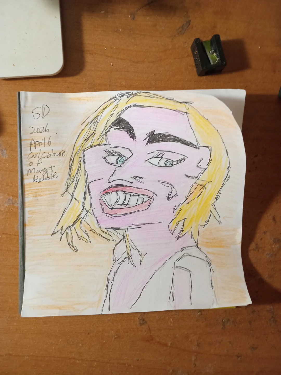 Margot Robbie Drawing Illustration by Custom Artist Sherwin - photo 4