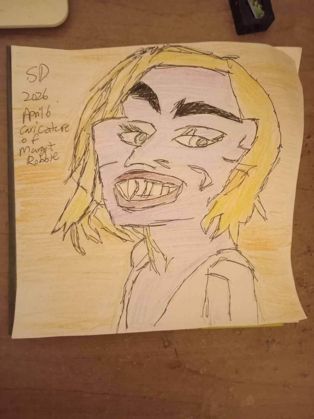 Margot Robbie Drawing Illustration by Custom Artist Sherwin - photo 5