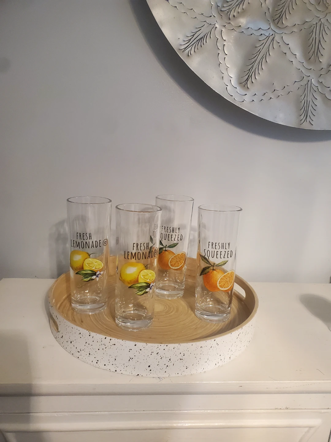 Set of 4 "Fresh Lemonade" "Freshly Squeezed" Tumbler Glasses - photo 2