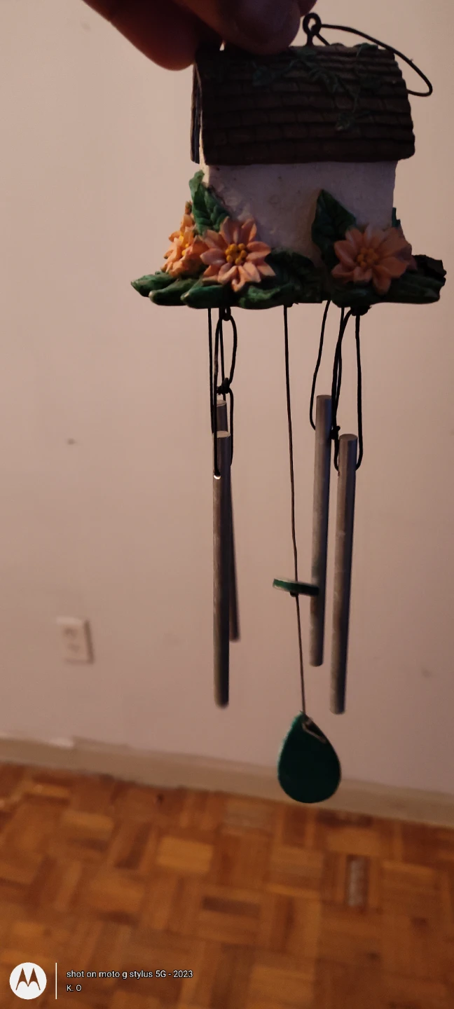 Decorative Wind Chime with Birdhouse Top - photo 2