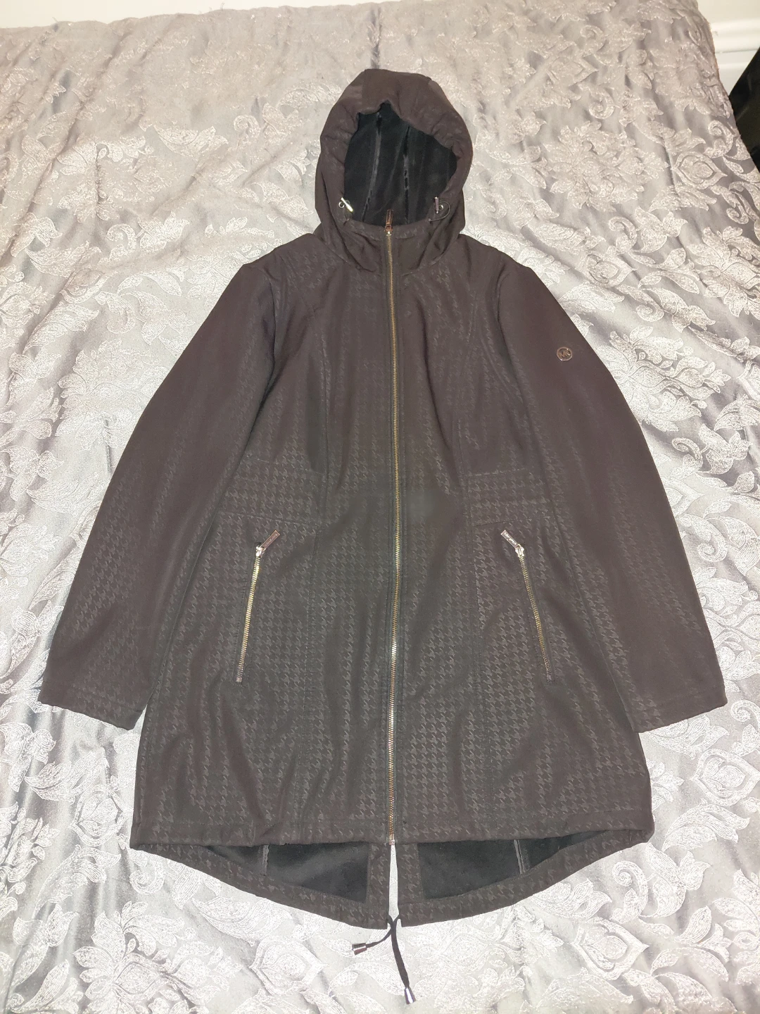 Michael Kors Women's Hooded Jacket - Black - Size L - photo 2