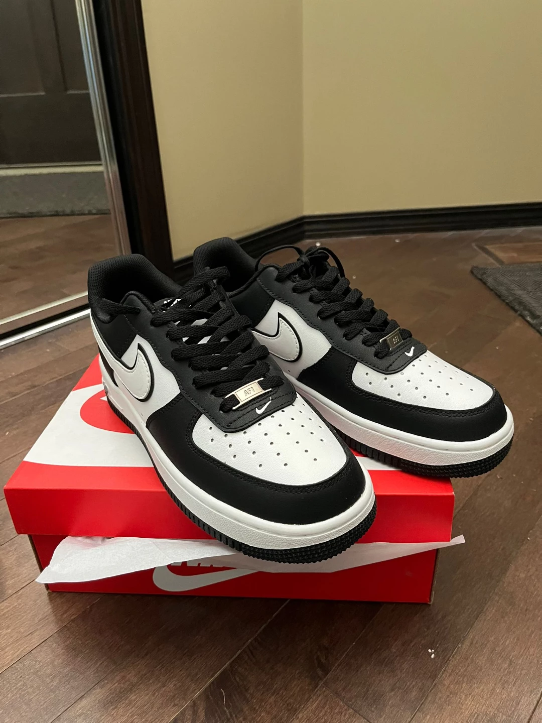 New Nike Air Force 1 Black & White Shoes - photo 3