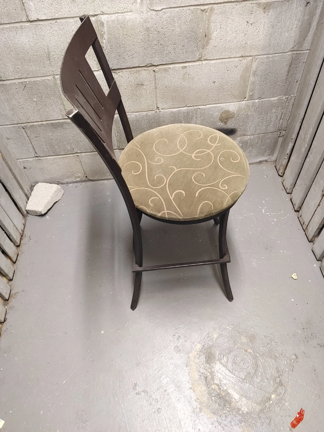Dark Brown Swirl Padded Bar Stool - photo 3