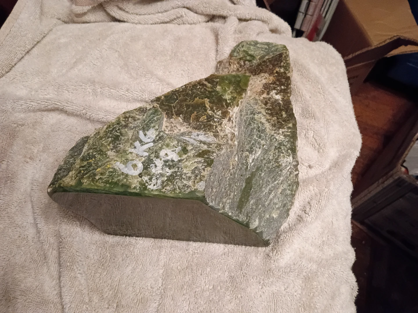 Large Green Jade Rock Specimen - photo 3
