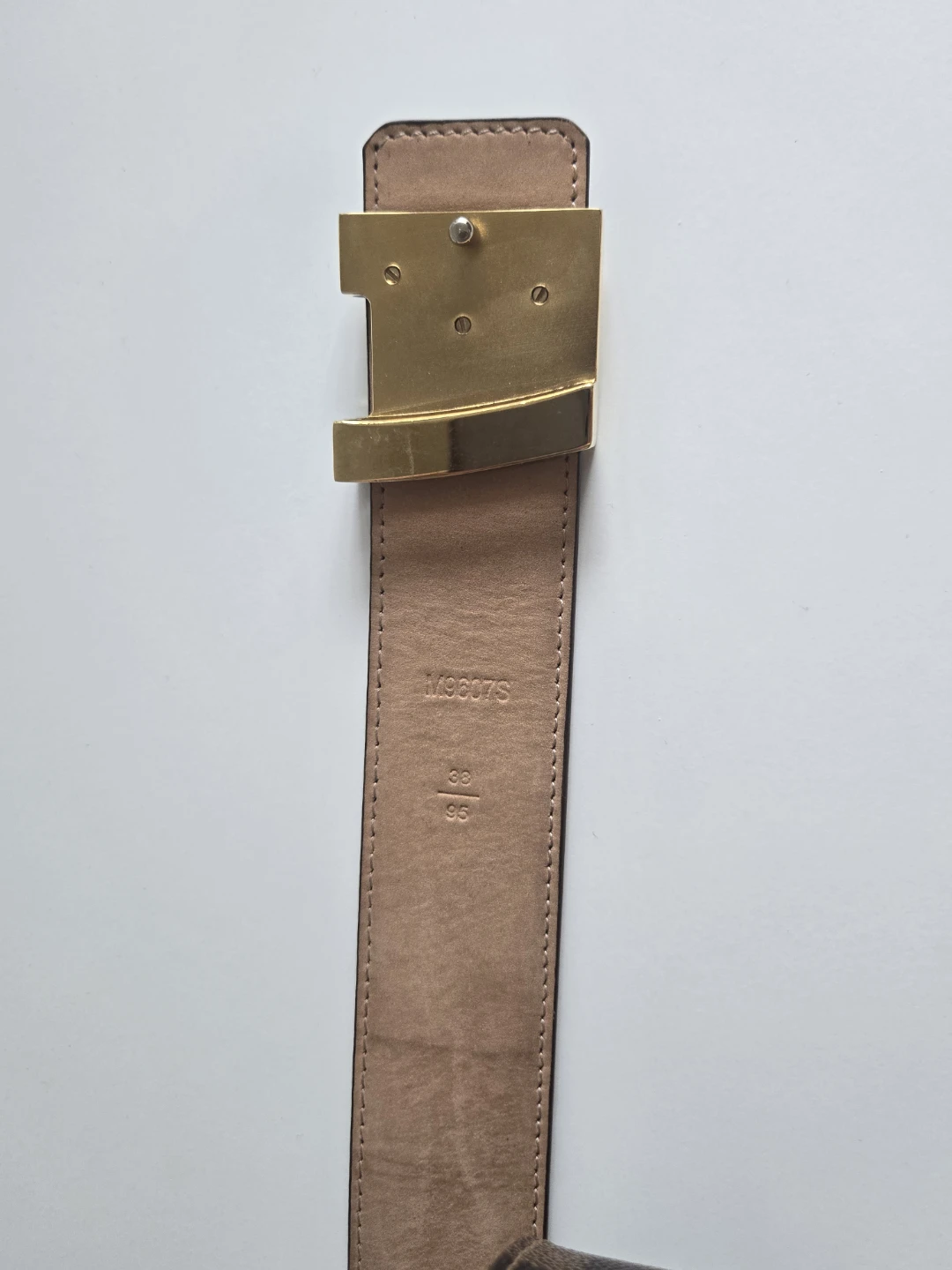 Louis Vuitton Damier Ebene Belt with Gold LV Buckle - photo 5