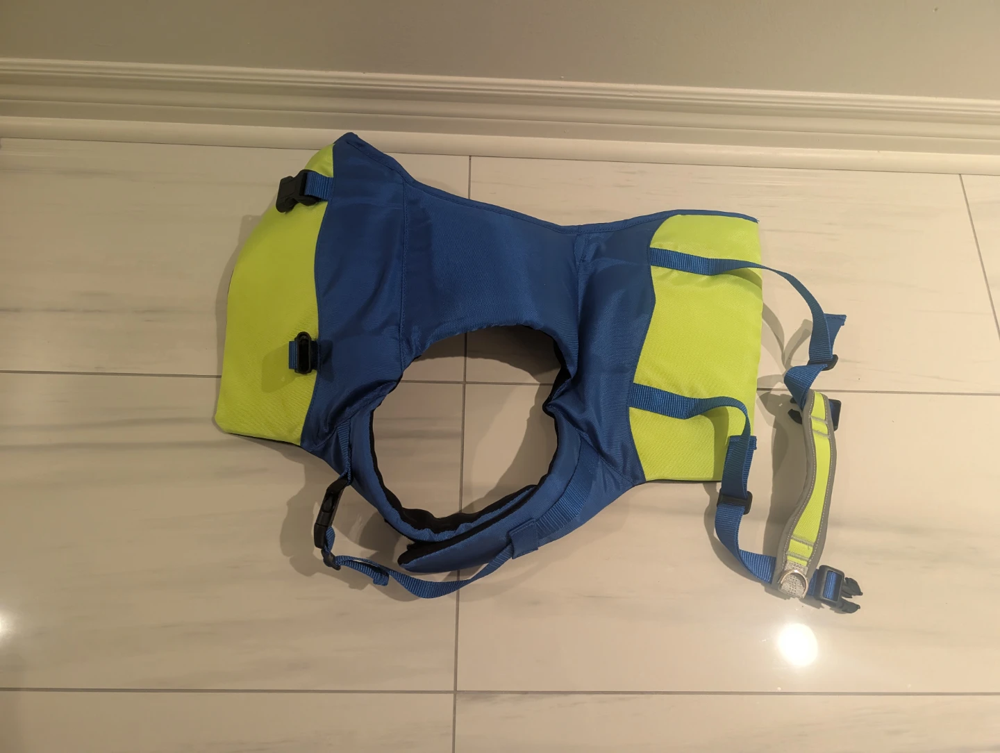 Blue and Yellow Dog Life Vest