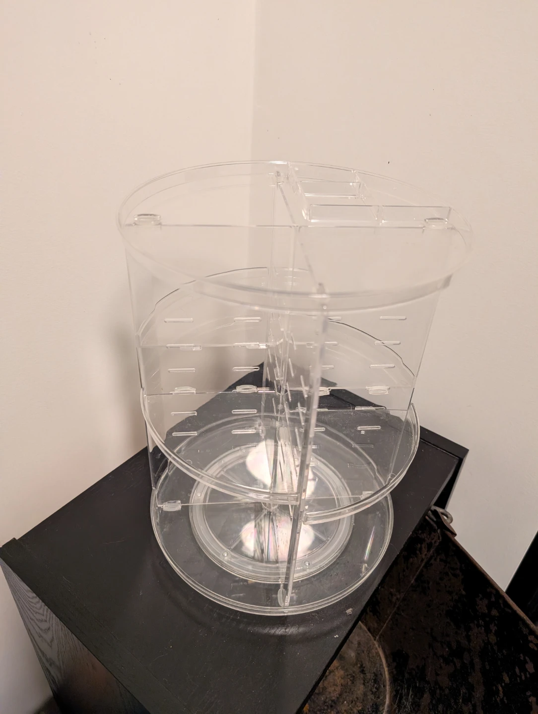 Clear Rotating Bathroom Organizer Carousel