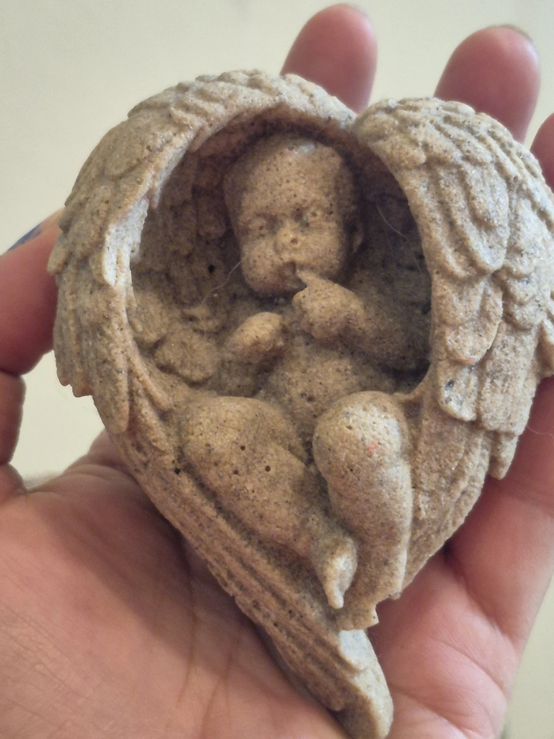 Angel Baby Carved Stone Figurine - photo 4