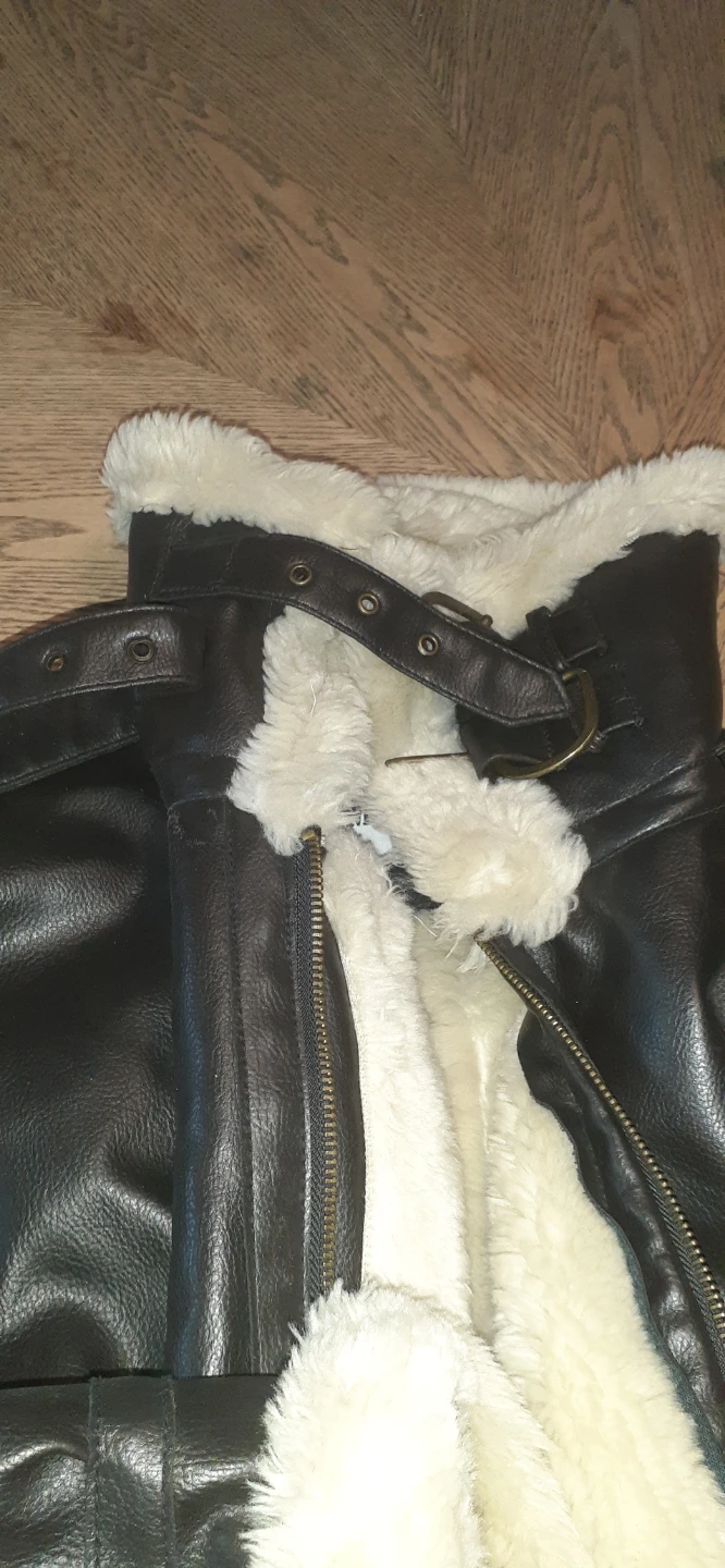Nice dark brown jacket fake lether - photo 4