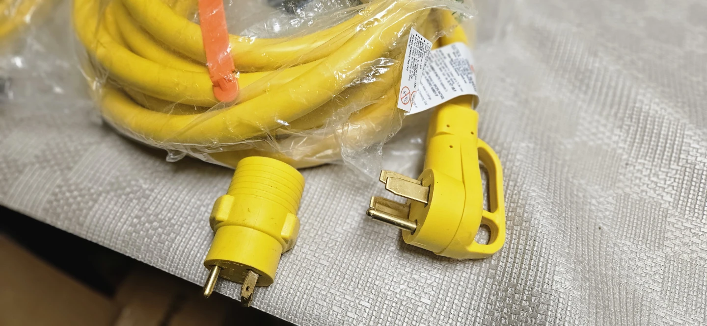Yellow RV Power Extension Cord
