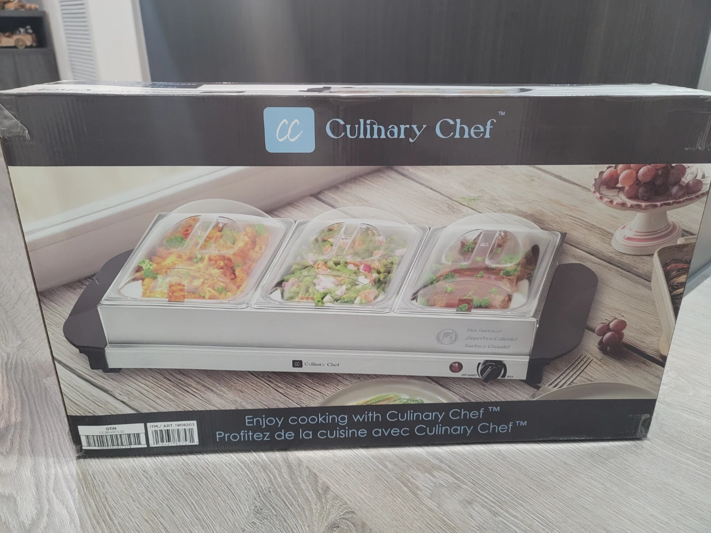 BNIB Culinary Chef Triple Buffet Server