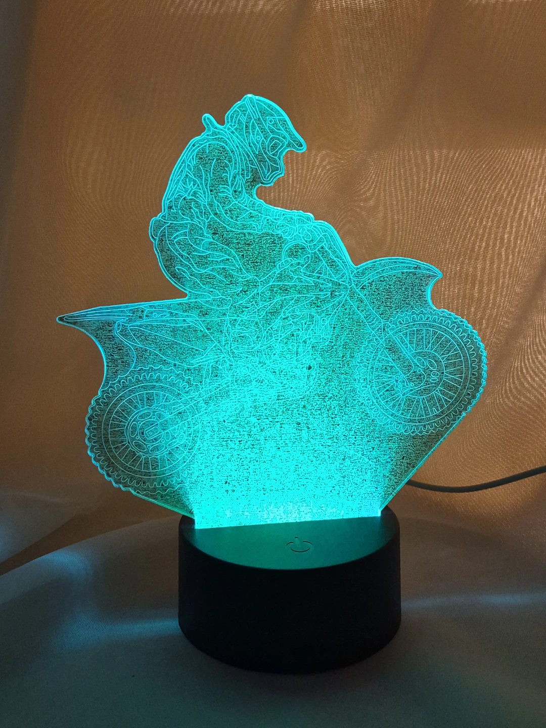 Motocross Dirt Bike 3D 7 Colors LED Acrylic Sonic - photo 2