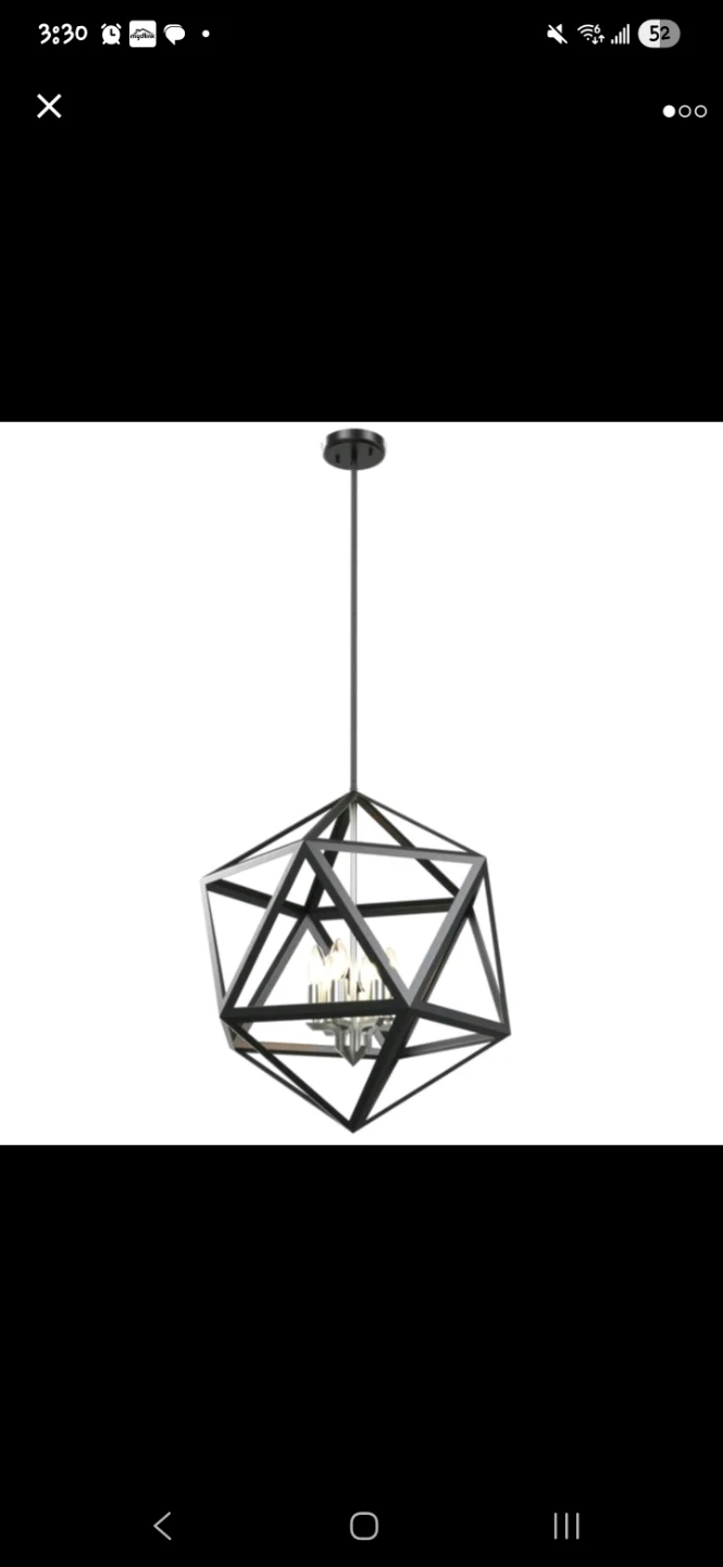 Black Geometric Pendant Light Fixture