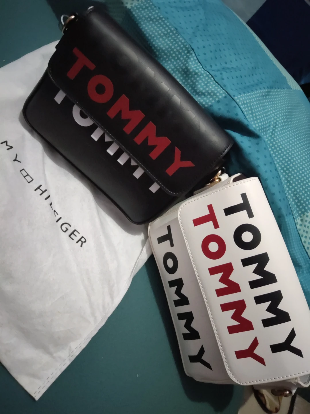 Tommy Hilfiger Black and White Crossbody Bags (2)